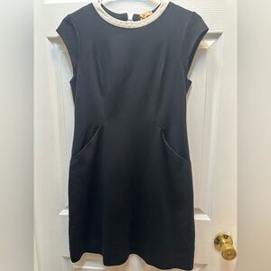 kate spade Black Cap-Sleeve Mini Dress